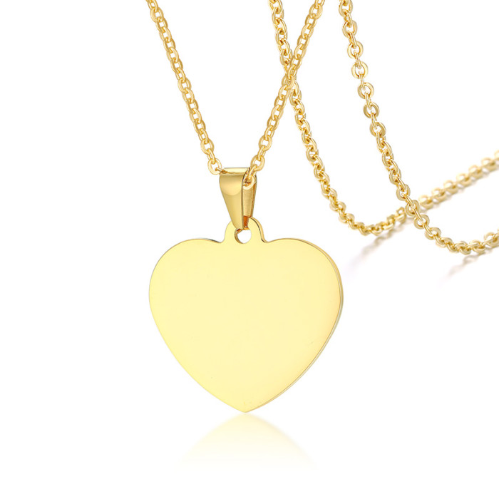 Wholesale Personalised Stainless Steel Heart Necklace