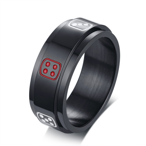 Wholesale Stainless Steel Rotatable Dice Ring for Men