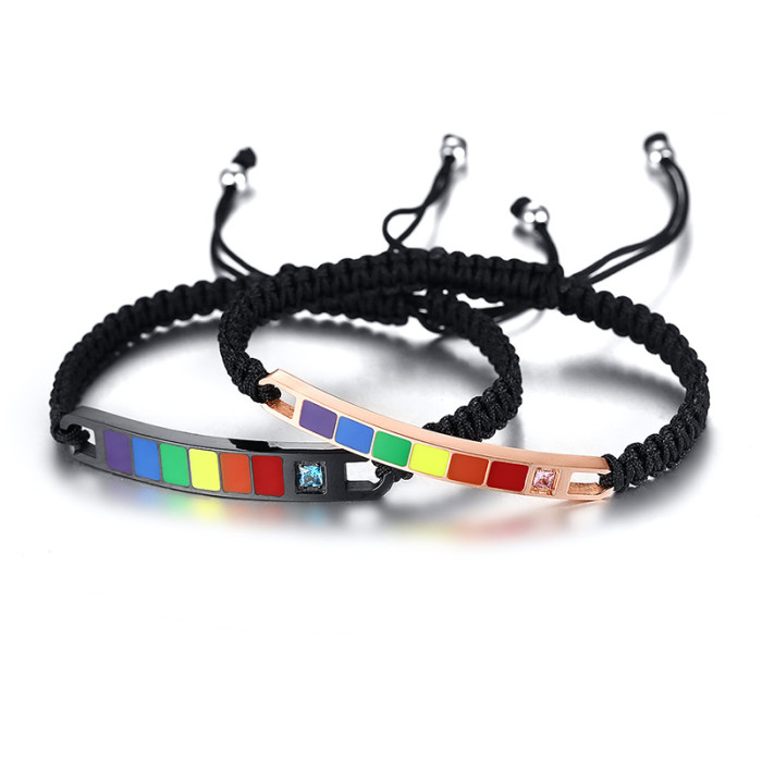 Wholesale Stainless Steel Rainbow Gifts Bracelet