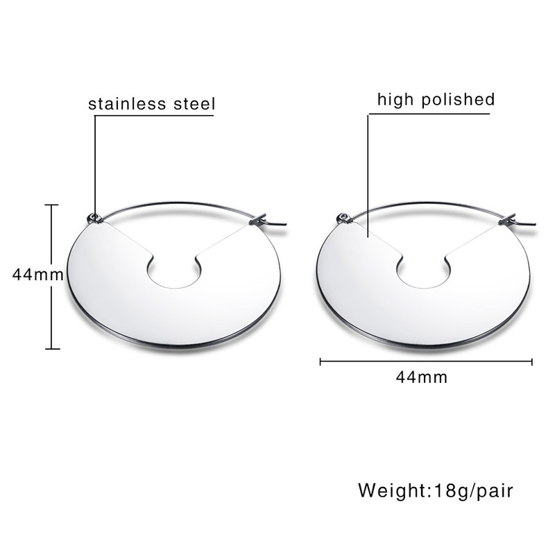 Wholesale Stainless Steel Fan Earrings