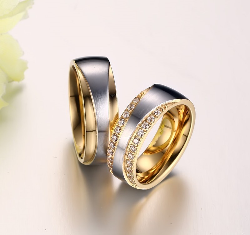 Hot Sell Stainless Steel Wedding Band Engagement Rings for Women
