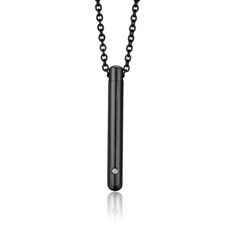 Wholesale Stainless Steel Cylinder Cremation Urn Pendant Necklace