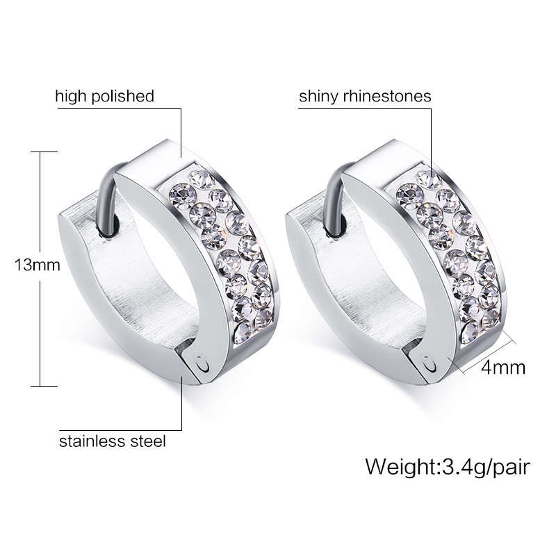 Wholesale Stainless Steel Huggie Hoop Earrings