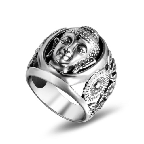 Wholesale Stainless Steel Buddha Lucky Ring