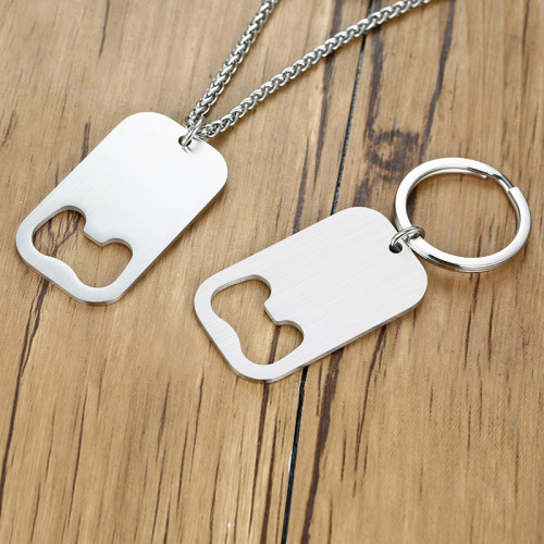 Wholesale Stainless Steel Dog Tag Pendant Keychain Gift