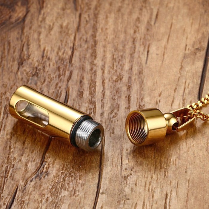 Wholesale Gold Stainless Steel Perfume Bottle Pendant Jewelry