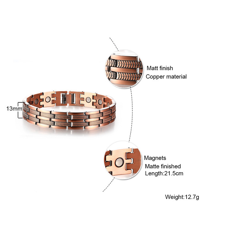 Wholesale Copper Magnetic Bracelets for Men