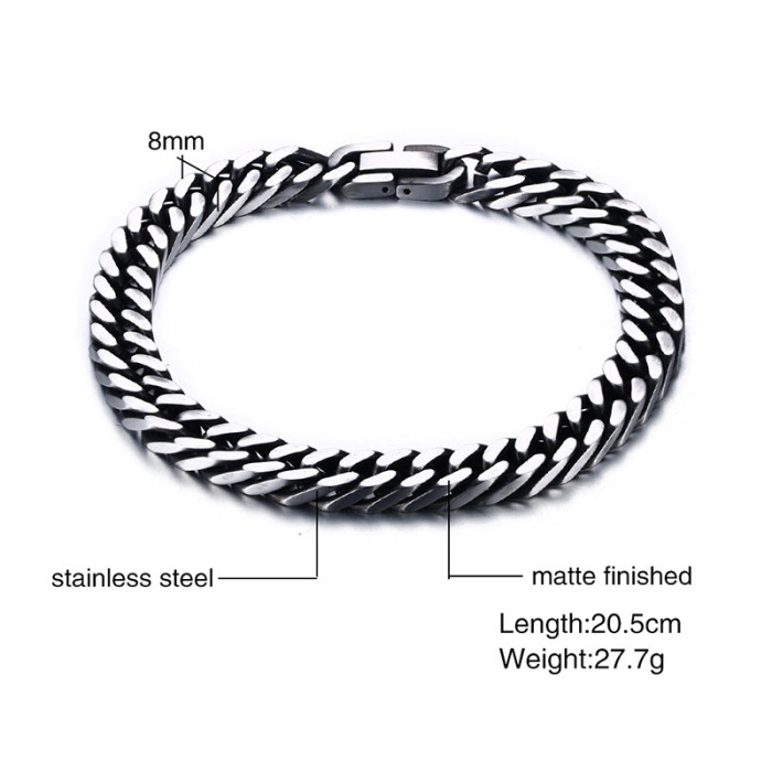 holesale Cheap Stainless Steel Mens Ancient Grey Bracelets in Bulk