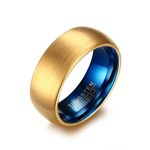 Wholesale Gold and Blue Tungsten Carbide Ring Company