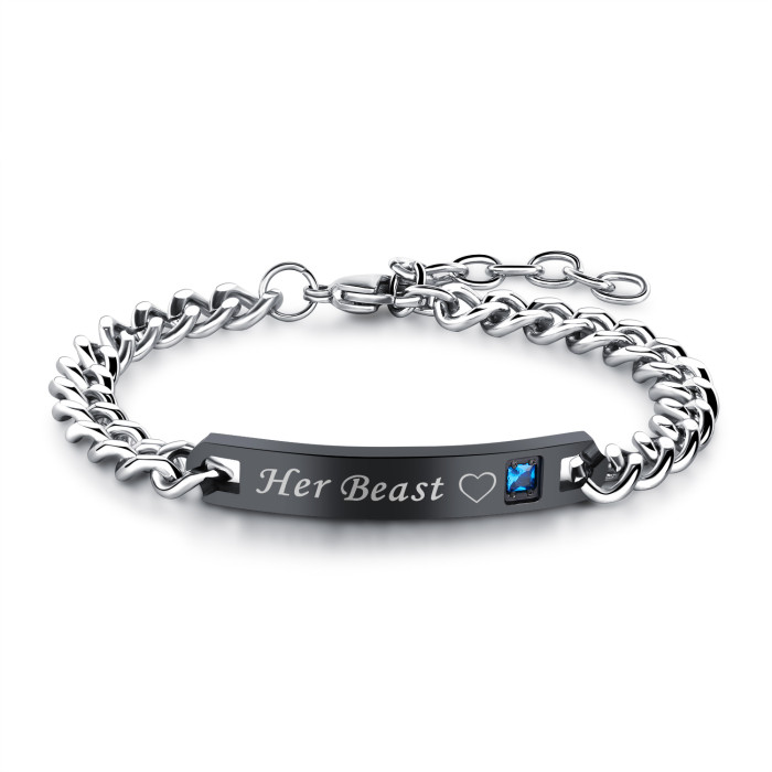 Wholesale Stainless Steel Cute Matching Bracelets for Couples