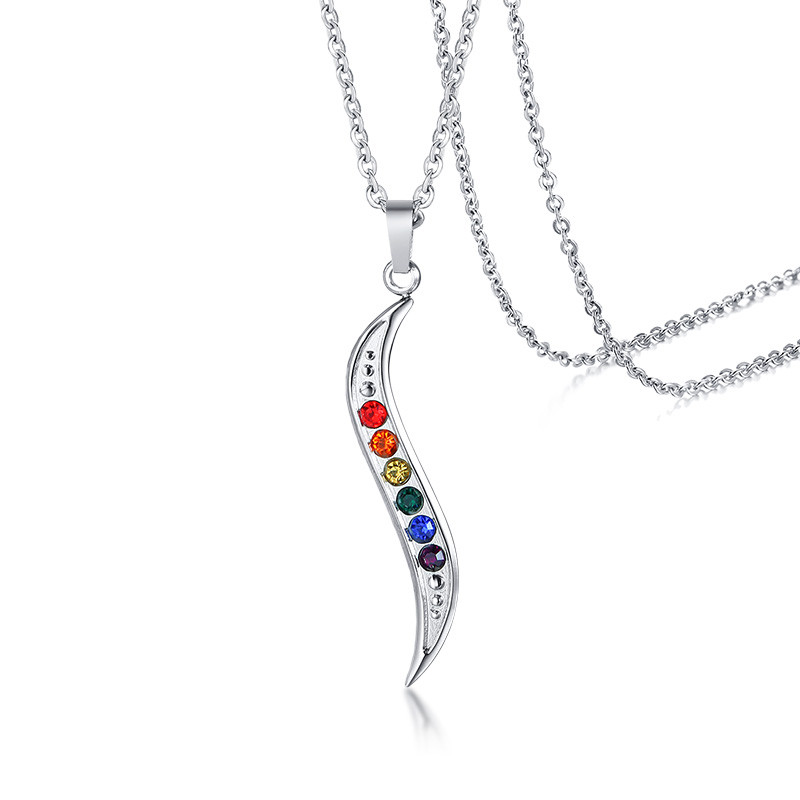 Wholesale Stainless Steel LGBT Pride Rainbow Pendant