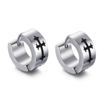 Wholesale Stainless Steel Fashion Cross Earrings for Men