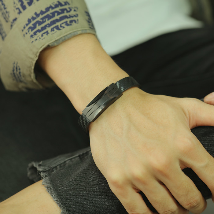 Wholesale Stainless Steel New Model Men’s Leather Belt Bracelet