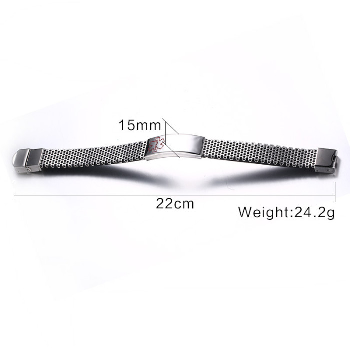 Wholesale Stainless Steel Medical Alert Bracelets