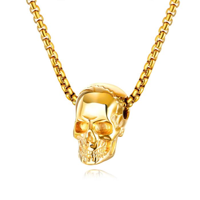 Wholesale Stainless Steel Small Anatomical Skull Pendant