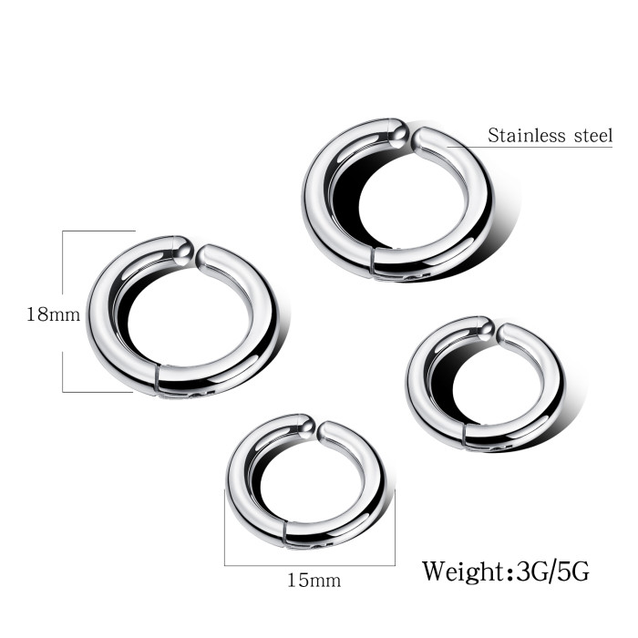 Wholesale Stainless Steel Mens Eearrings Clip on