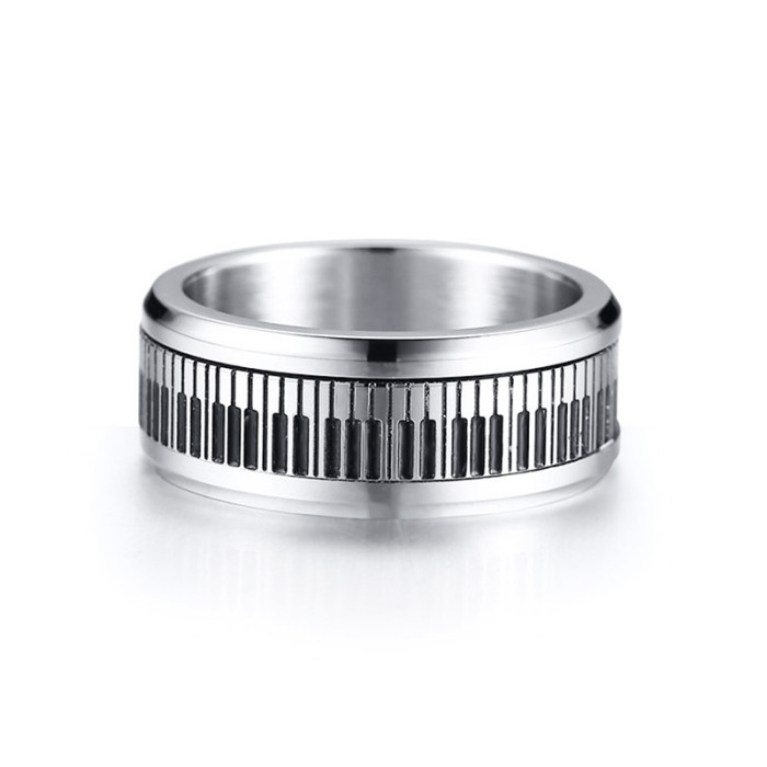 Wholesale Stainless Steel Piano Spinner Ring Band