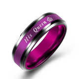 Wholesale Stainless Steel Her King & His Queen Wedding Band
