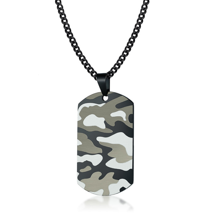 Wholesale Stainless Steel Camouflage Dog Tag