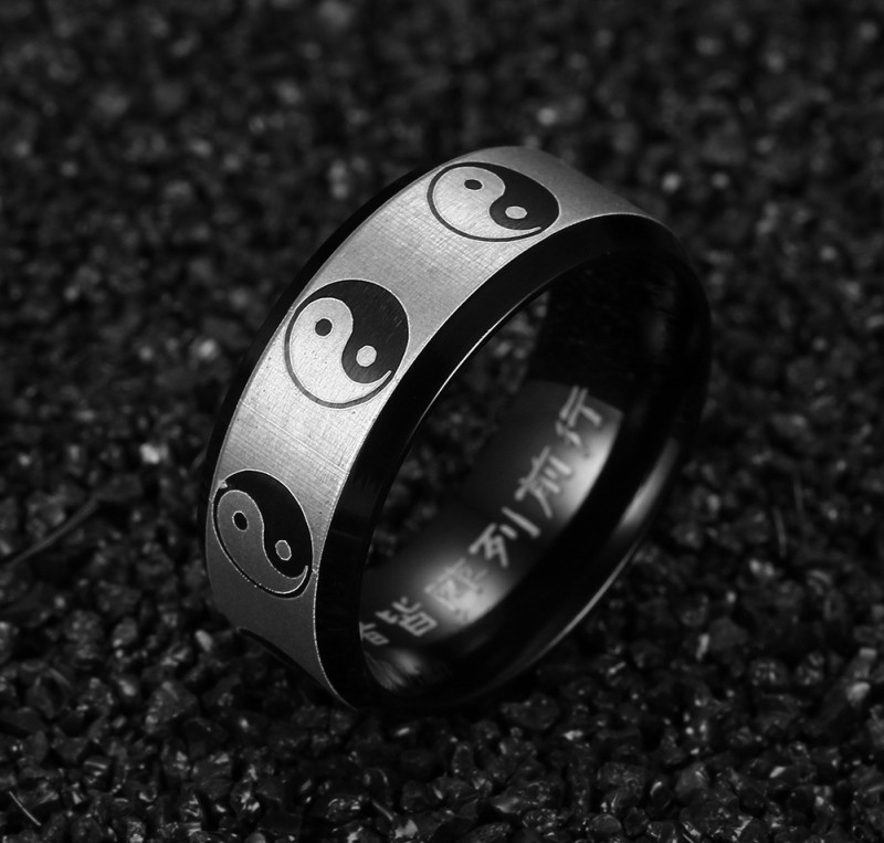 Stainless Steel Ying Yang Ring Jewelry Wholesale Prices
