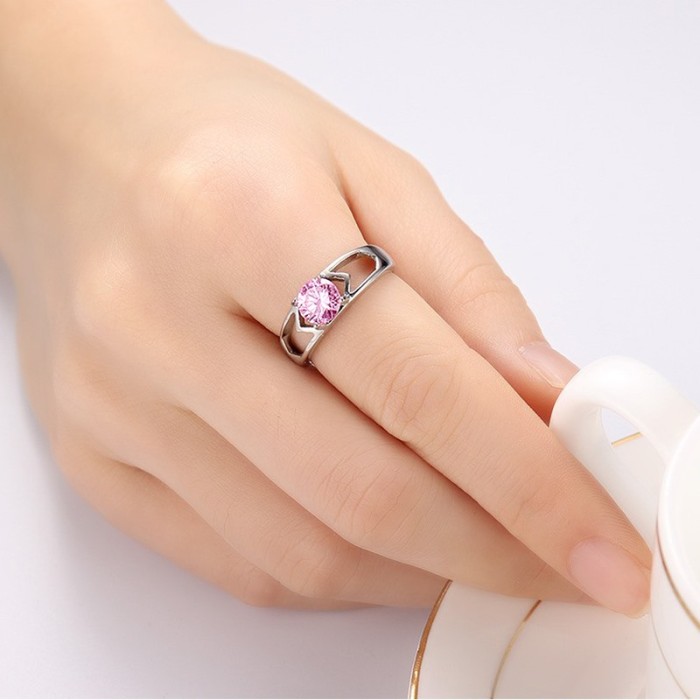 Wholesale CZ Stainless Steel Engagement Ring