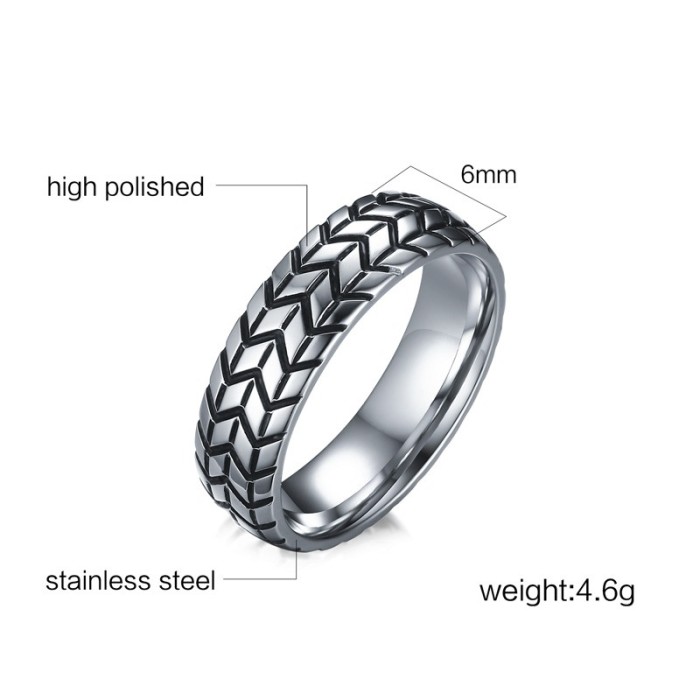 Wholesale China Jewelry Stainless Steel Tyre Ring