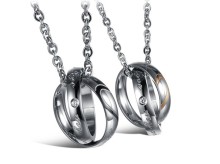 Stainless Steel Real Love Couple Pendant Design