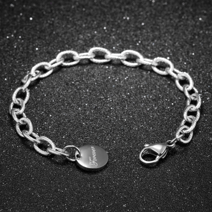 Stainless Steel Chain Bracelet for Couples