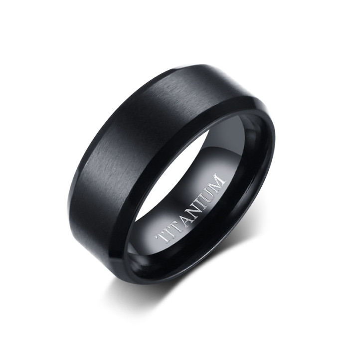 Wholesale Mens Black Titanium Wedding Bands