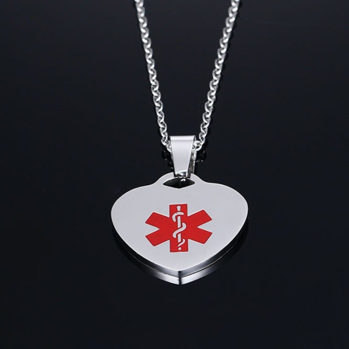 Stainless Steel Medical Heart Pendant