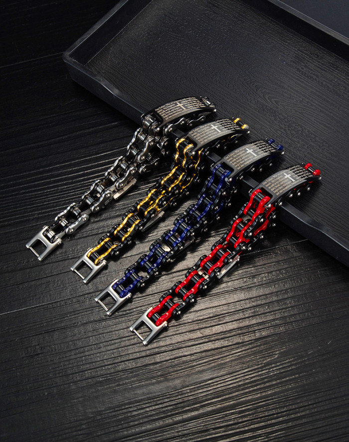 Wholesale Stainless Steel Men's Bike Chain Bracelet
