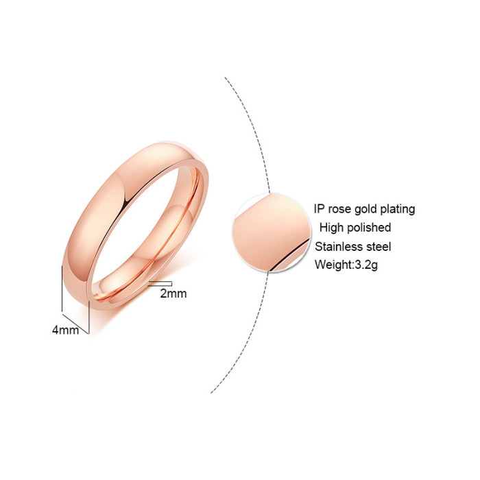 Wholesale Stainless Steel Rose Gold Rings for Women