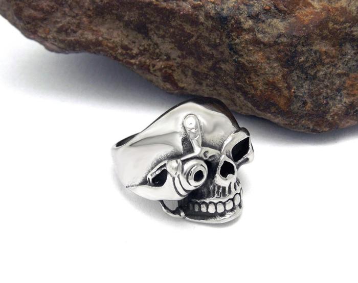 Wholesale Womens Stainless Steel Skull Ring