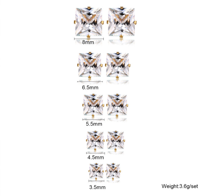 Wholesale Stainless Steel CZ Earrings from China