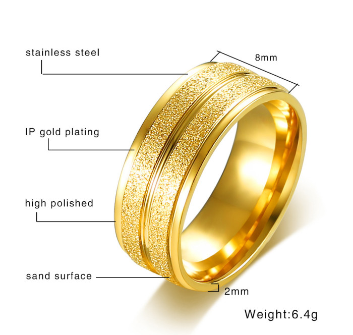 Wholesale Stainless Steel Simple Mens Rings