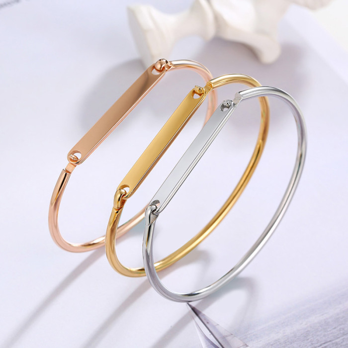 Wholesale Stainless Steel Design Your Own Bangle Charm Bracelet
