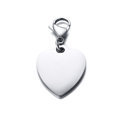 Wholesale Stainless Steel Heart Key Chain Blanks Charm