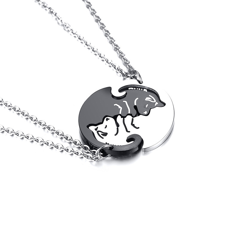 Wholesale Stainless Steel Puzzle Piece Necklace for Couples