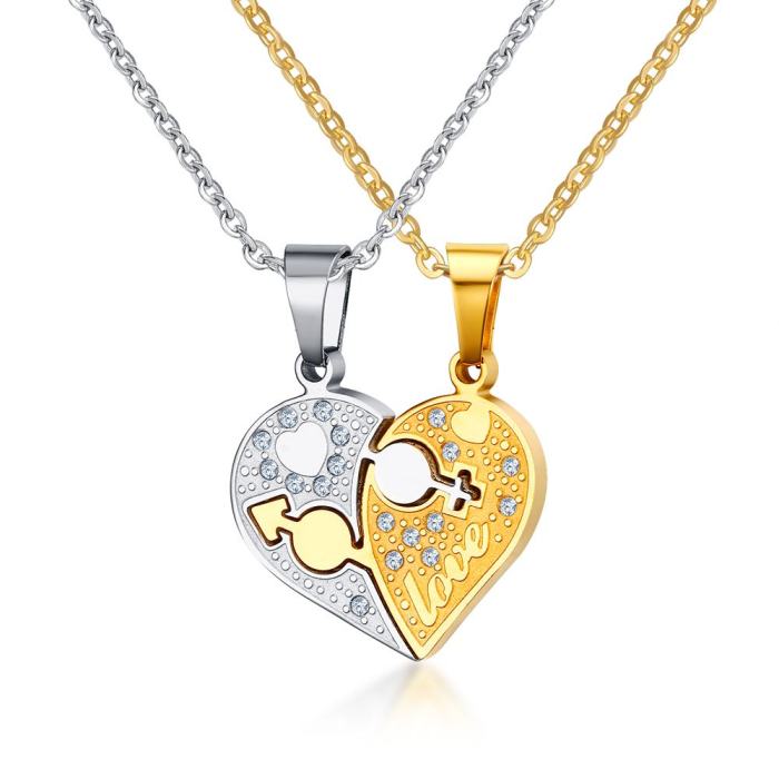 Stainless Steel Couple Pendant Jewelry Distributors