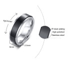 Wholesale Stainless Steel Black Center Couple Spinner Ring