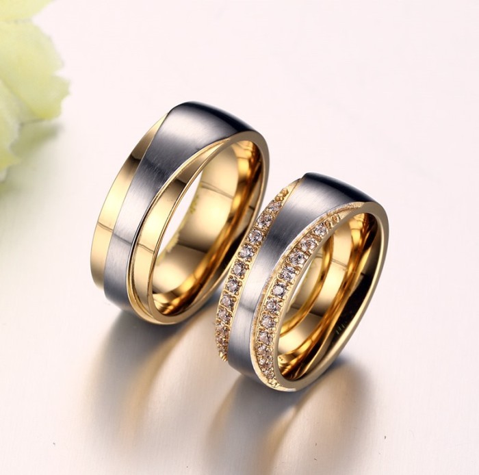 Hot Sell Stainless Steel Wedding Band Engagement Rings for Women