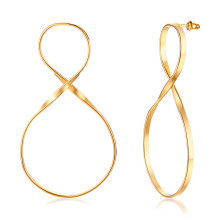 Wholesale Stainless Steel Gold Infinity Dangle Ladies Earrings