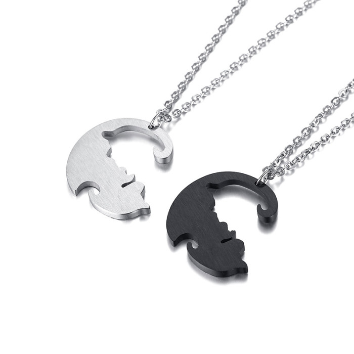 Wholesale Stainless Steel Puzzle Piece Necklace for Couples
