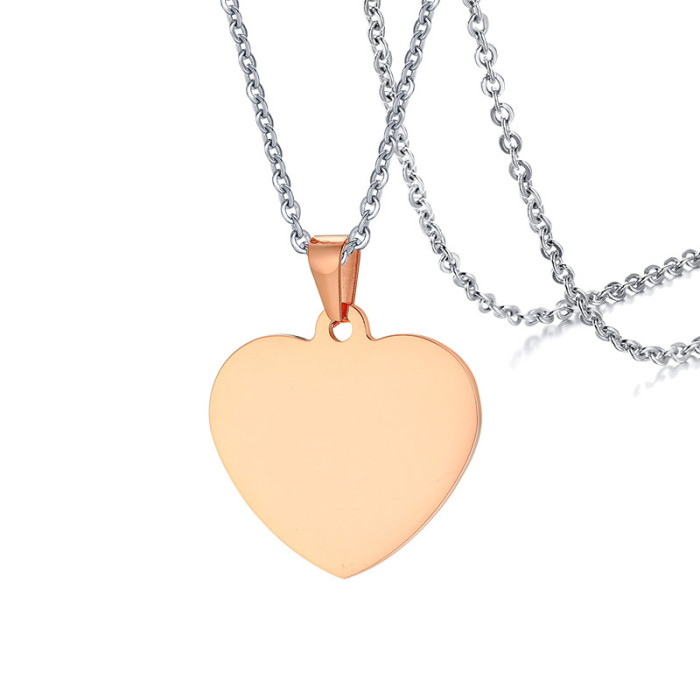 Wholesale Personalised Stainless Steel Heart Necklace
