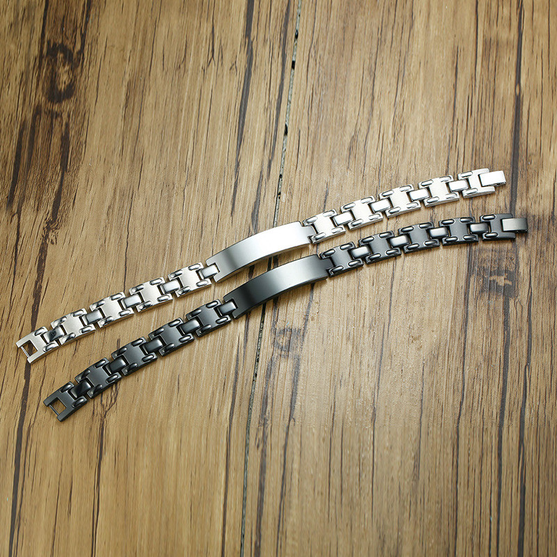 Wholesale Men's Stainless Steel Engravable Bracelet