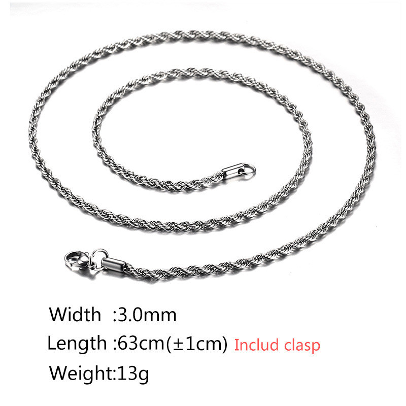 Wholesale Stainless Steel Rope Necklace for Him
