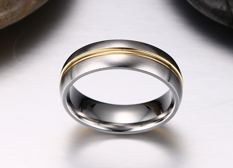 6mm Stainless Steel Mens Wedding Band