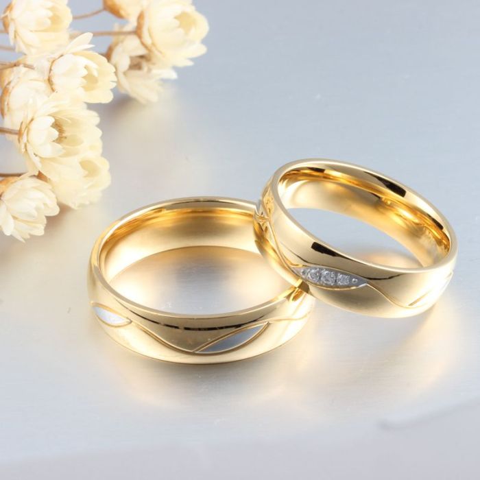 Stainless Steel Women and Men Wedding Rings