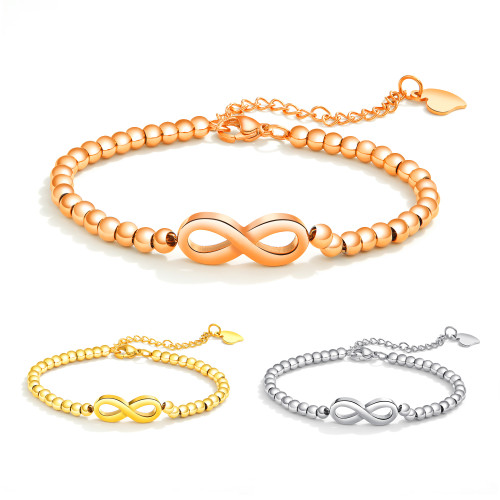 Wholesale Stainless Steel Adjustable Infinity Bracelets for Women