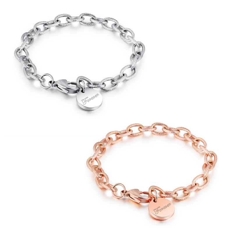 Stainless Steel Chain Bracelet for Couples